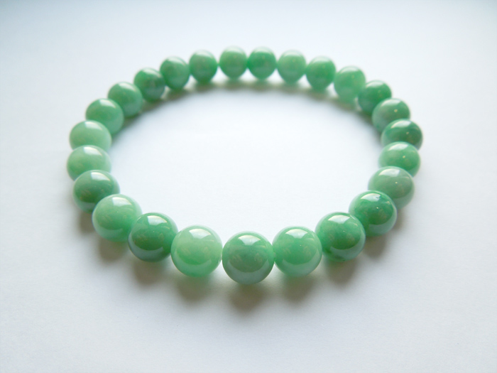 【限定品】ビルマ翡翠8mmストレートブレス(桐箱付き)