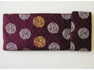 【即日出荷】縦型念珠袋(小)正式用 名物柄:二人静(古代紫)